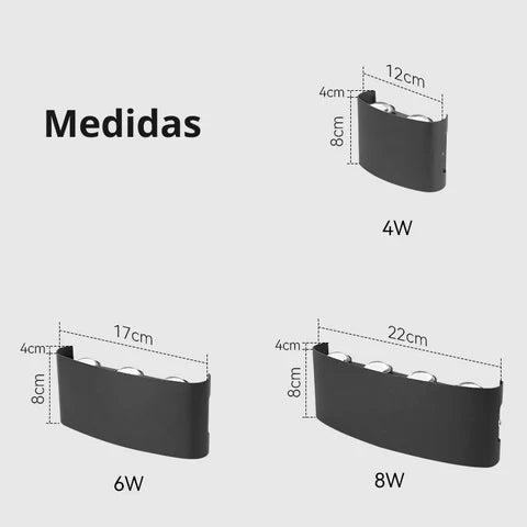 Arandela de Parede Externa em LED à Prova D'Água