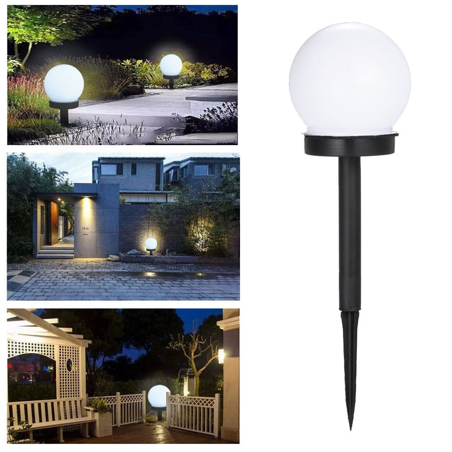 Luz Solar em LED Redonda para Jardim