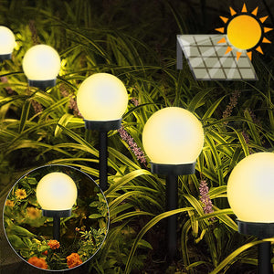 Luz Solar em LED Redonda para Jardim